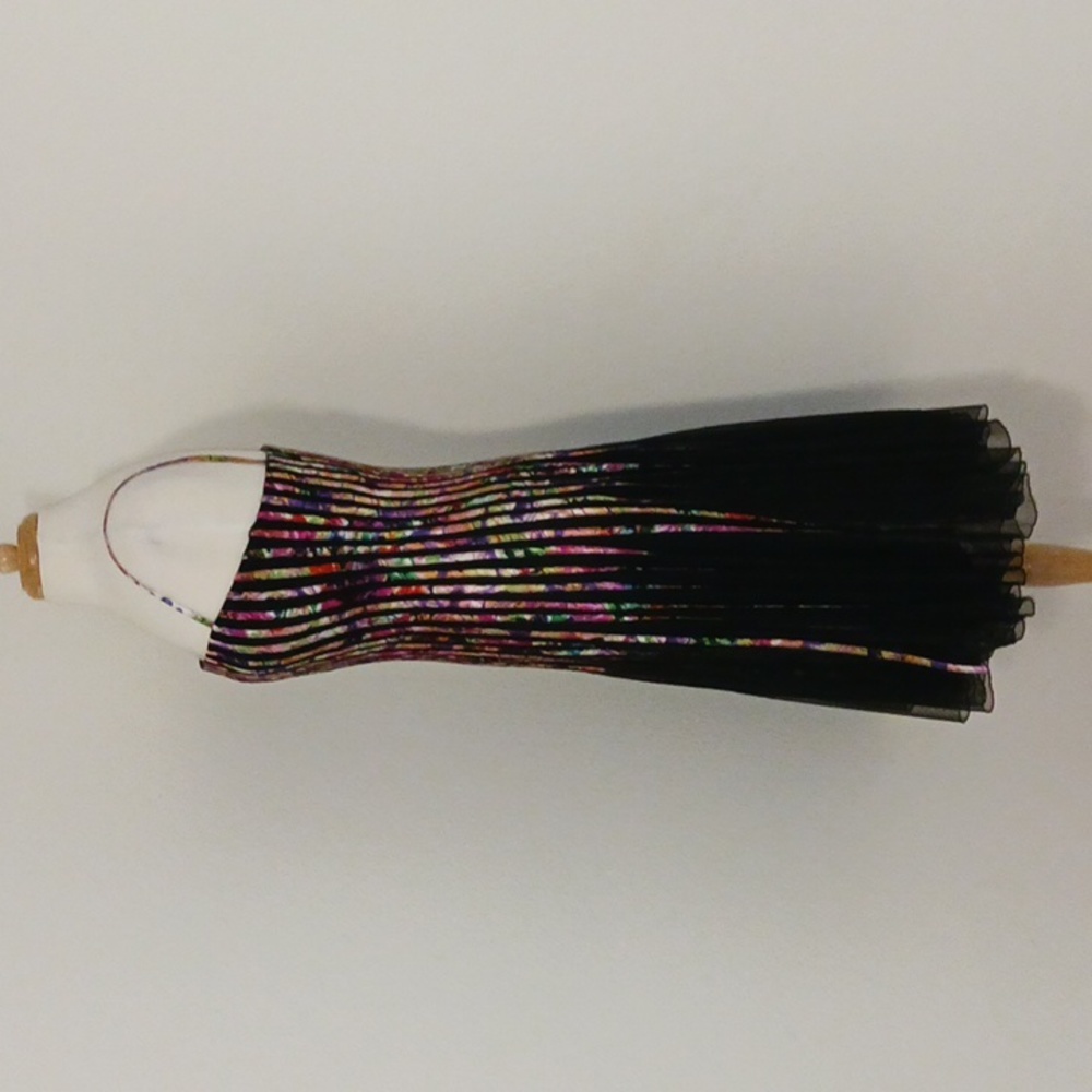 VINTAGE- JS Collections Ribbon Trim Mesh Cocktail Dress - Picture 7 of 12